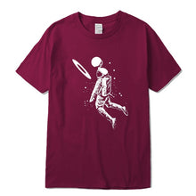 Load image into Gallery viewer, Men t shirt 100% cotton short slleve Funny moon astronaut print men T shirt casual loose men tshirt o-neck male t-shirt tee
