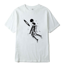 Load image into Gallery viewer, Men t shirt 100% cotton short slleve Funny moon astronaut print men T shirt casual loose men tshirt o-neck male t-shirt tee
