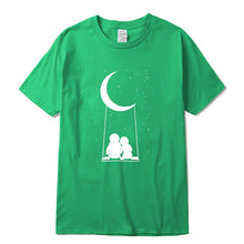 Load image into Gallery viewer, Men t shirt 100% cotton short slleve Funny moon astronaut print men T shirt casual loose men tshirt o-neck male t-shirt tee
