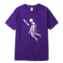 Load image into Gallery viewer, Men t shirt 100% cotton short slleve Funny moon astronaut print men T shirt casual loose men tshirt o-neck male t-shirt tee
